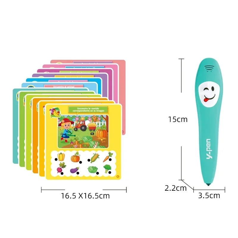 آلة القراءة الصوتية التعليمية، كتب نقطة التعلم الإسبانية الجديدة، قلم ذكي للأطفال، ألعاب قصص التعلم #4