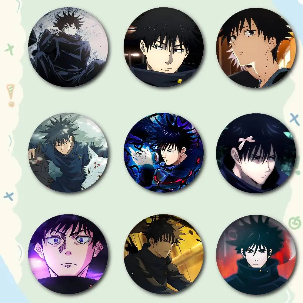 Cool F-Fushiguro M-Megumi Badges Fashion New Hip Hop Versatile Round Metal Badge Cartoon Pin Gift Wholesale