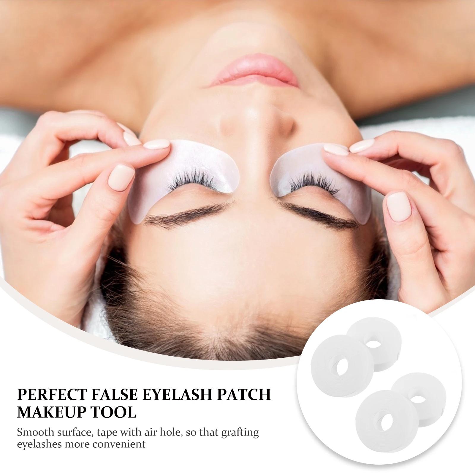 

4 Rolls Tapes Graft Eyelash Tape For Lash Extensions Under Eye Pads Skin-Friendly Adhesive Fabric Lash Extension Tapes