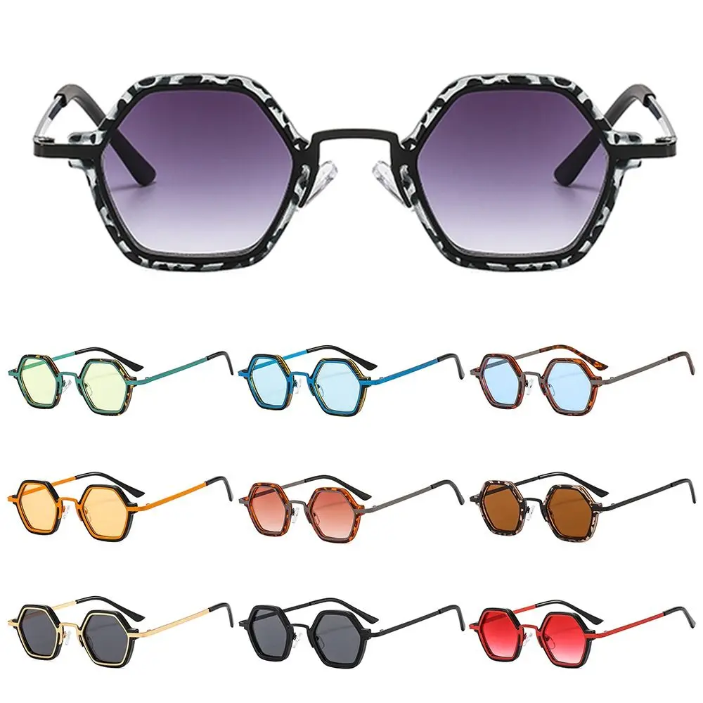 

Vintage Hip Hop Small Polygonal Sunglasses Unisex Y2K Punk Shades UV400 Protection Metal Frame Sun Glasses for Women & Men