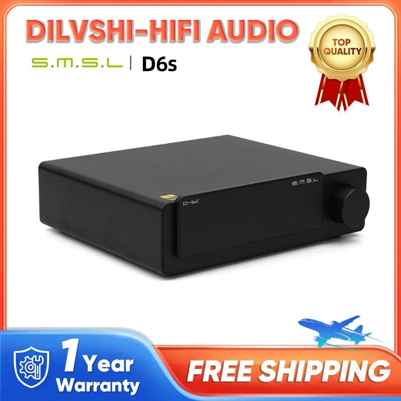 SMSL D-6s D6s Hi-res Audio DAC ES9039Q2M MQA-CD MQA Full Decoding Bluetooth 5.1 LDAC USB Decoder XU316 4PCS High-end OPA1612