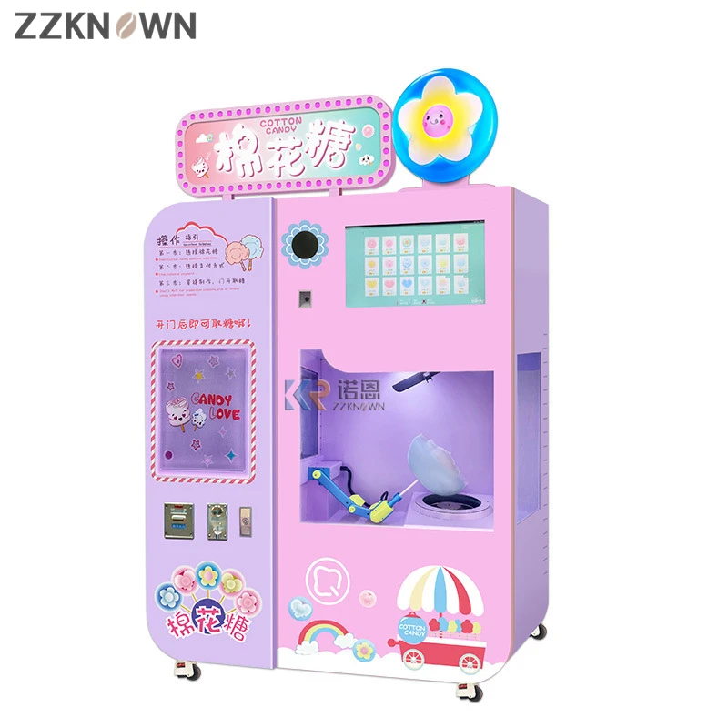 commercial electric cotton candy machine high quality cotton candy floss vending hot sale cotton candy vending machine