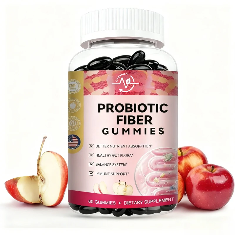 9-in-1 Probiotic Fiber Gummies for Digestive, Intestinal, and Immune Health -60 Gummies