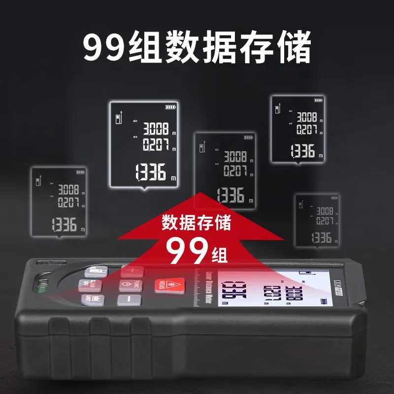 

Instrument CEM Laser Rangefinder 120 Meter Electronic Ruler LDM-120E Numerical Accuracy Physical Level Bubble Infrared Distance