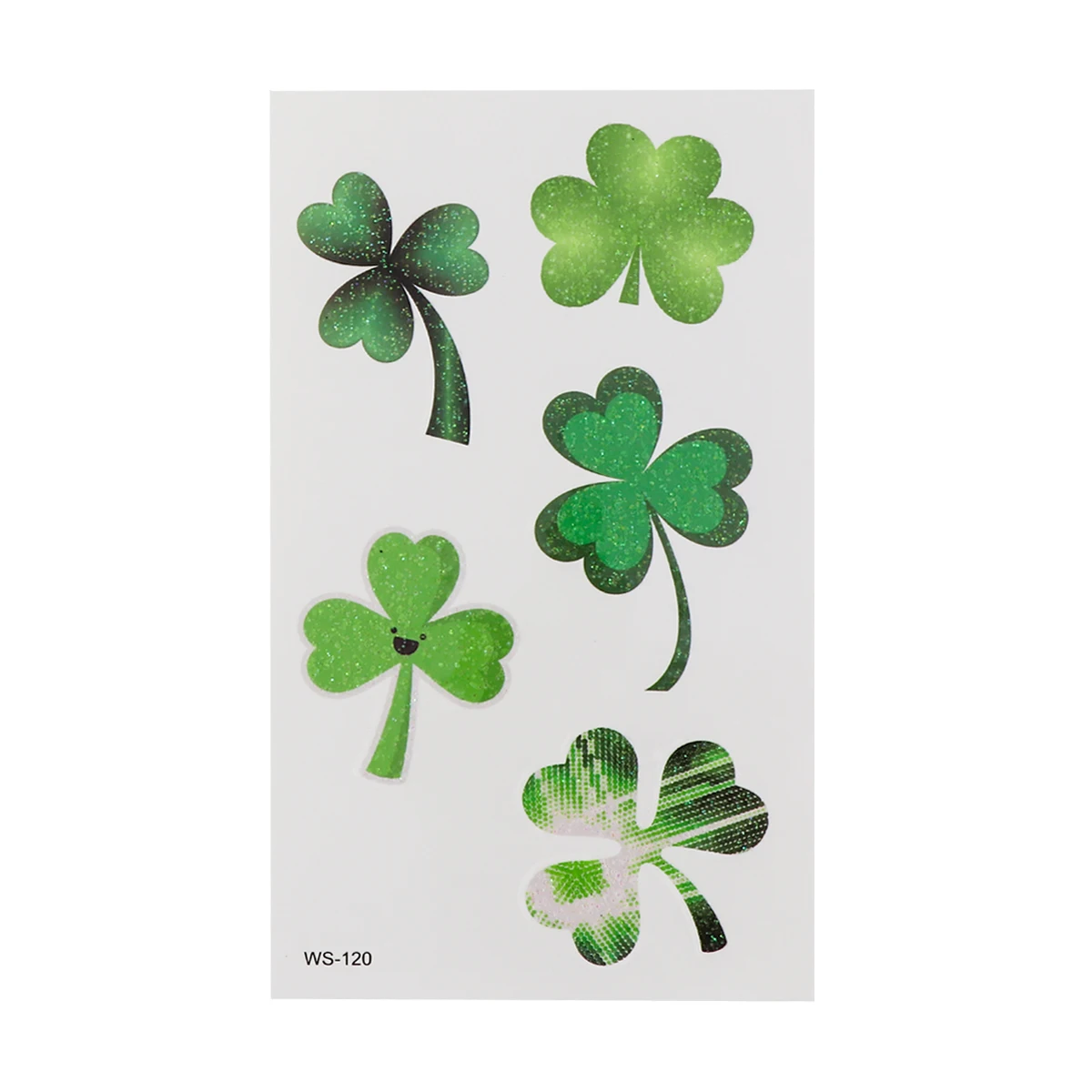 

10 Sheets Temporary Clover Stickers Realistic Four Leaf Patterns Waterproof Kids Decals Body Tattoos Safe Non Toxic Shamrock