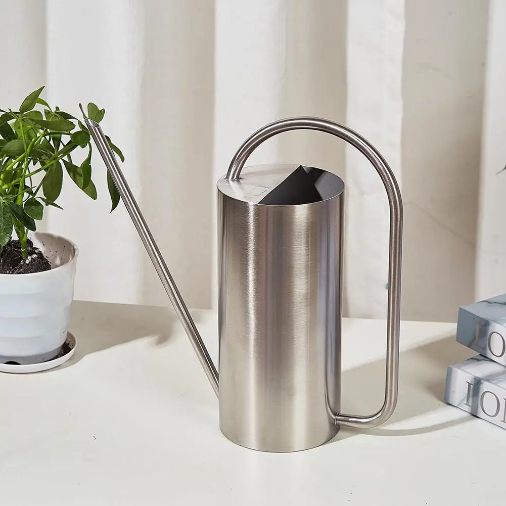 1pcs 50 Oz/1500 Ml Watering Can Pot With Long Spout Rustproof Stainless Steel Houseplant Watering Can For Indoor Plants Bonsai