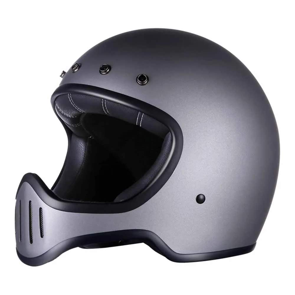 S-2XL Silvery Grey Wear-Resistant Motorcycle Accessories Anti-Fall Motocross Helmets Breathable Protection Full Face Racing Kask