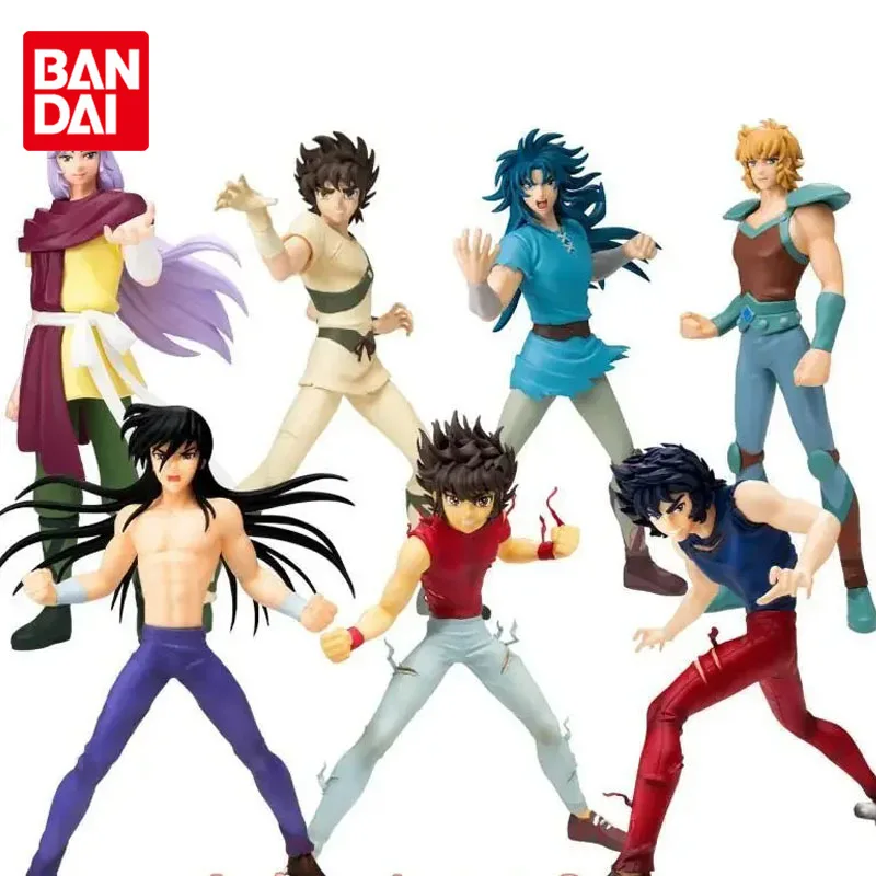 

Bandai Original Banpresto Saint Seiya Ikki Seiya Shiryu Mu Kanon Aiolia Anime Action Figures Toys for Boys Girls Kids Gift