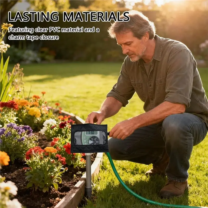 ABCL Adjustable Hose Cover For Sprinkler Timer Cover Anti-Freeze Visible Protector For Winter Outdoor Pipe Freezing Cable