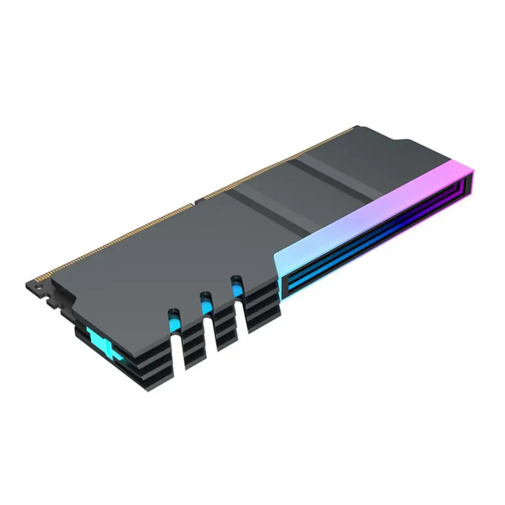 

6Pcs Heat Sink DDR4 DDR5 Ram Cooler Radiator 5V 3PIN ARGB for Computer (Black)