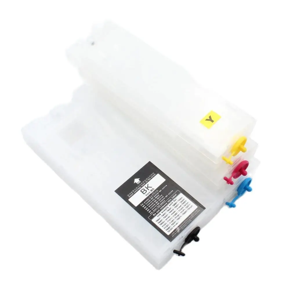 

BK 600ml/PC C,M,Y 300 ML/pc Empty Refillable Ink Cartridge Without Chip For EPSON WF-C5790 WF-C5710 WF-C5290 WF-C5210 Printers