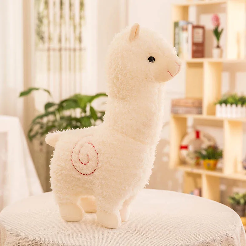 28cm Alpaca Soft Plush Toy Cute Animal Standing Alpaca Stuffed Plushies Home Ornament Birthday Gifts For Kids Girls Boys