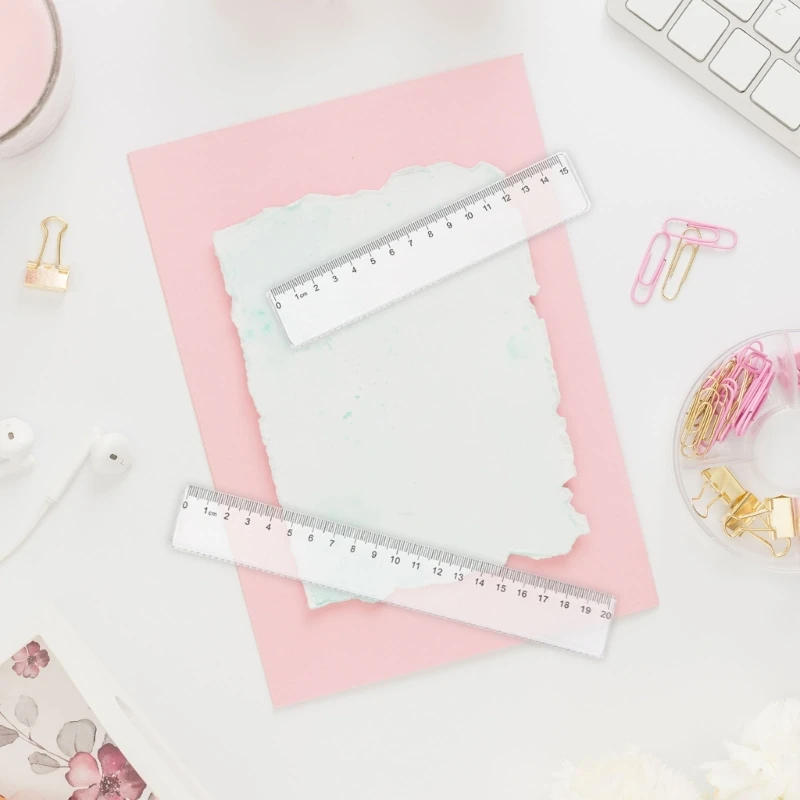 5 قطعة 15 سنتيمتر 20 سنتيمتر حاكم بلاستيكي مسطرة مستقيمة مجموعة مسطرة المدرسة الابتدائية مسطرة واضحة اللوازم المكتبية المدرسية #6