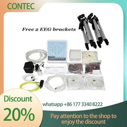 CONTEC KT88-1016 EEG 16 Channel Digital EEG Mapping System, Brain electric, Free 2 Tripods