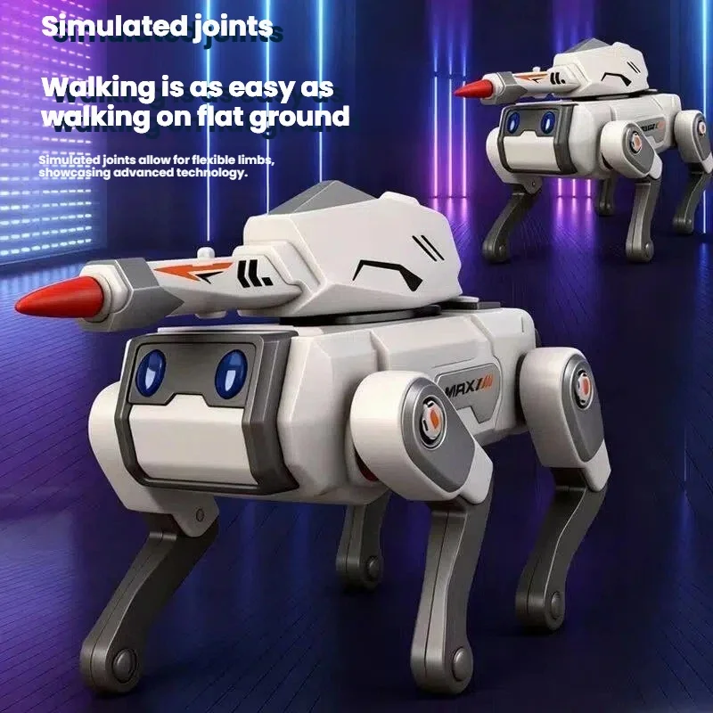 New Intelligent Mechanical Dog Voice Interactive Programming Bionic Mechanical Dog Children Dialogue Luminous Music Toy