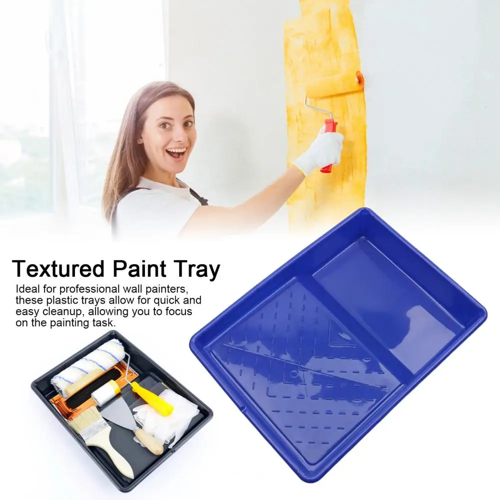 Paint Roller Tray Pack of 5 Reusable Paint Tray Set with Vintage Colors 5 Pcs Texture Rolling Brush Paint for Walls for Easy