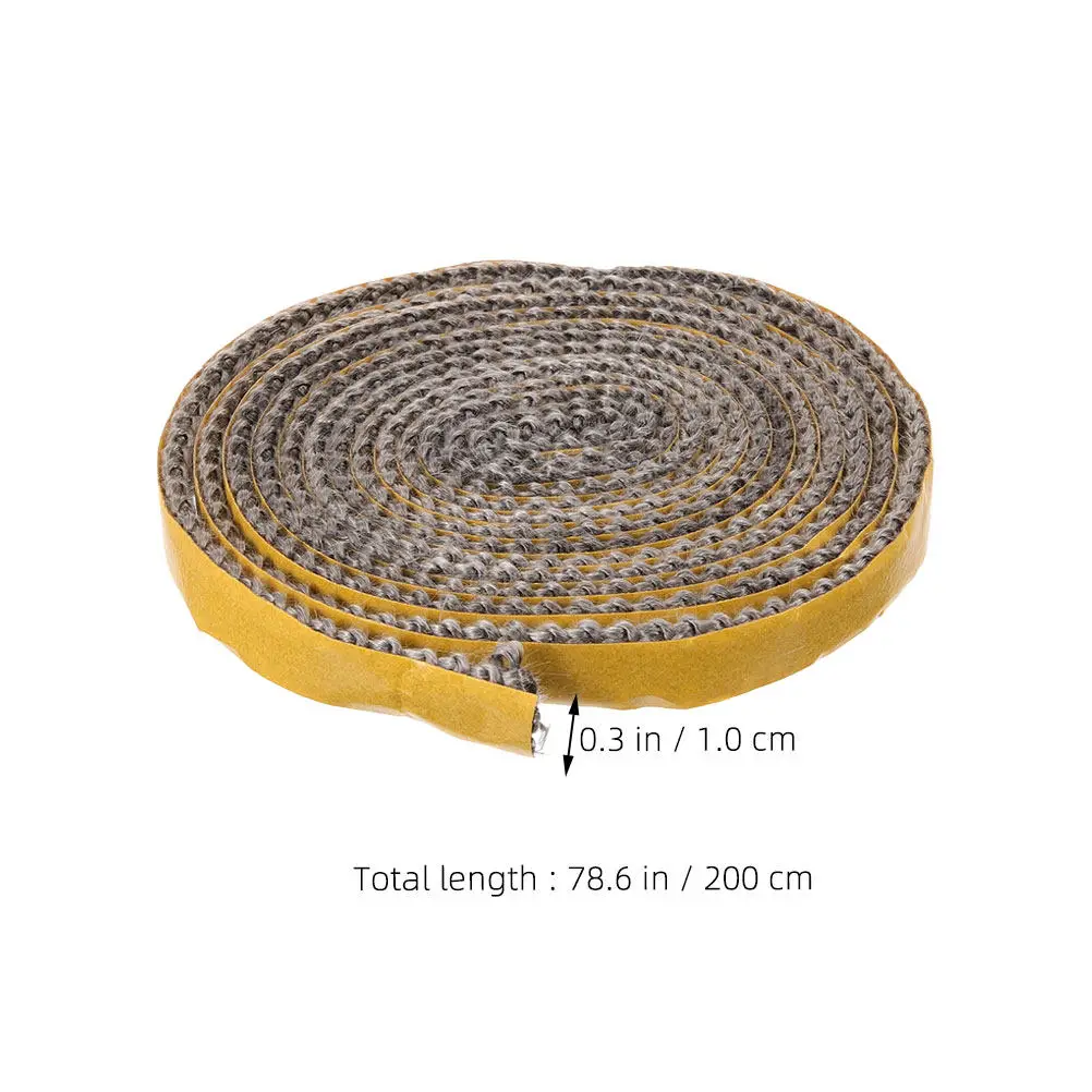 2Pcs Red Fiberglass Flat Gasket Tape Self Adhesive High Temperature Fireplace Stove Oven Insulation Seal Heat Resistant Thermal