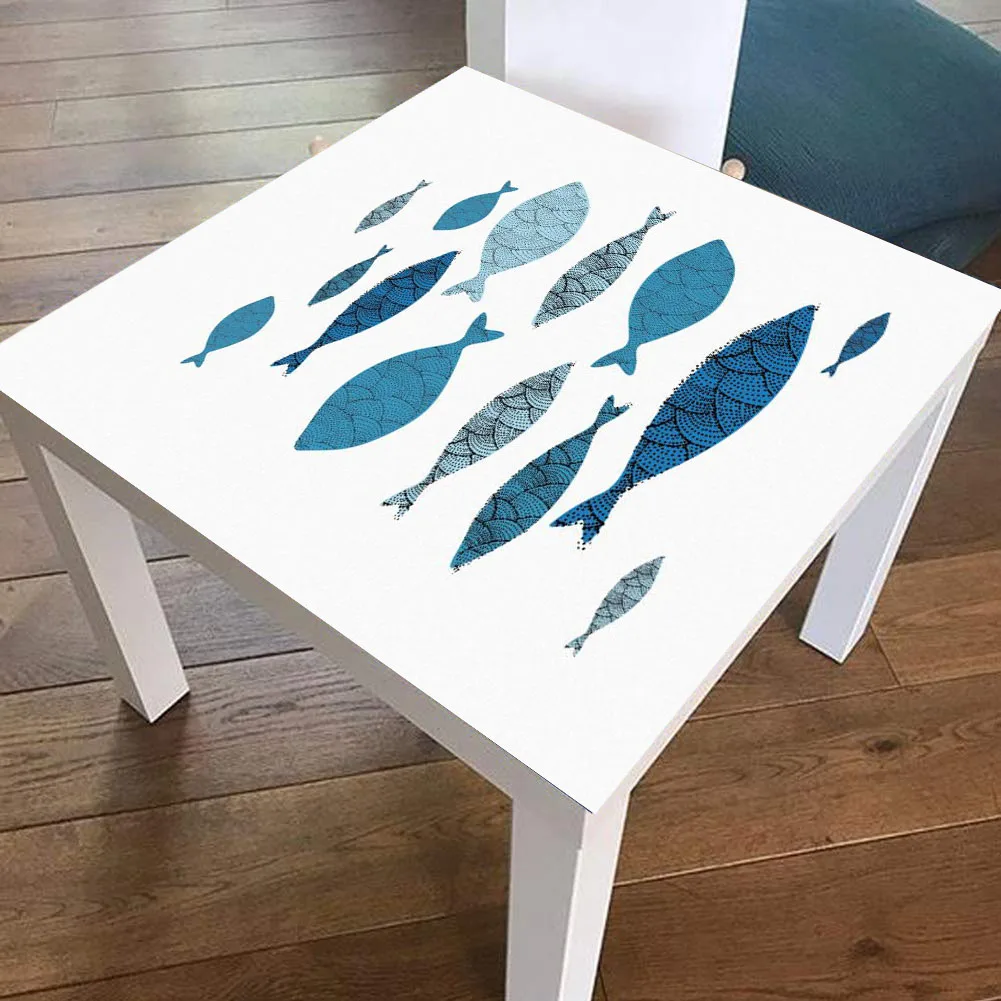 55x55CM 농촌 스타일 PVC 테이블 스티커 카페 바 자체 접착 DIY 데스크 리노베이션 데칼 방수 식탁보 커버 장식