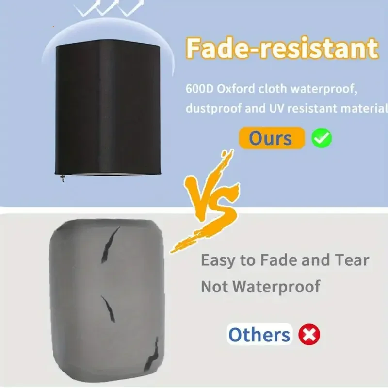 1pcs Durable All-Weather Speaker Cover - Waterproof, Dustproof & Sun-Resistant Polyester for Indoor/Outdoor Use, Black