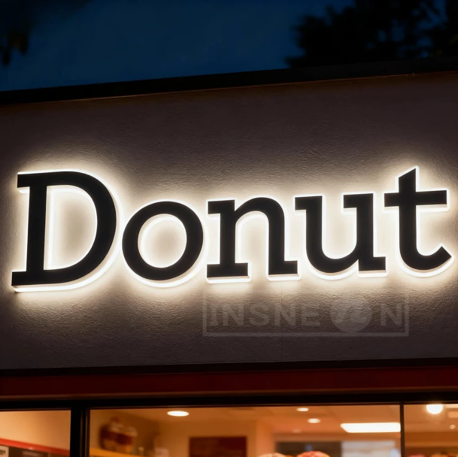 LED Backlit Letter Sign Metal Garage Custom Wall Neon Light Letters Advertising Storefront Logo Luminous Signs Illuminated Brand