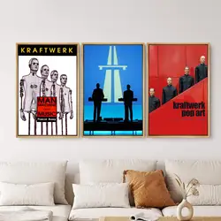 Kraftwerk Poster Painting 24x36 Wall Art Canvas Posters Personalized Gift Modern Family bedroom Decoration Art Poster