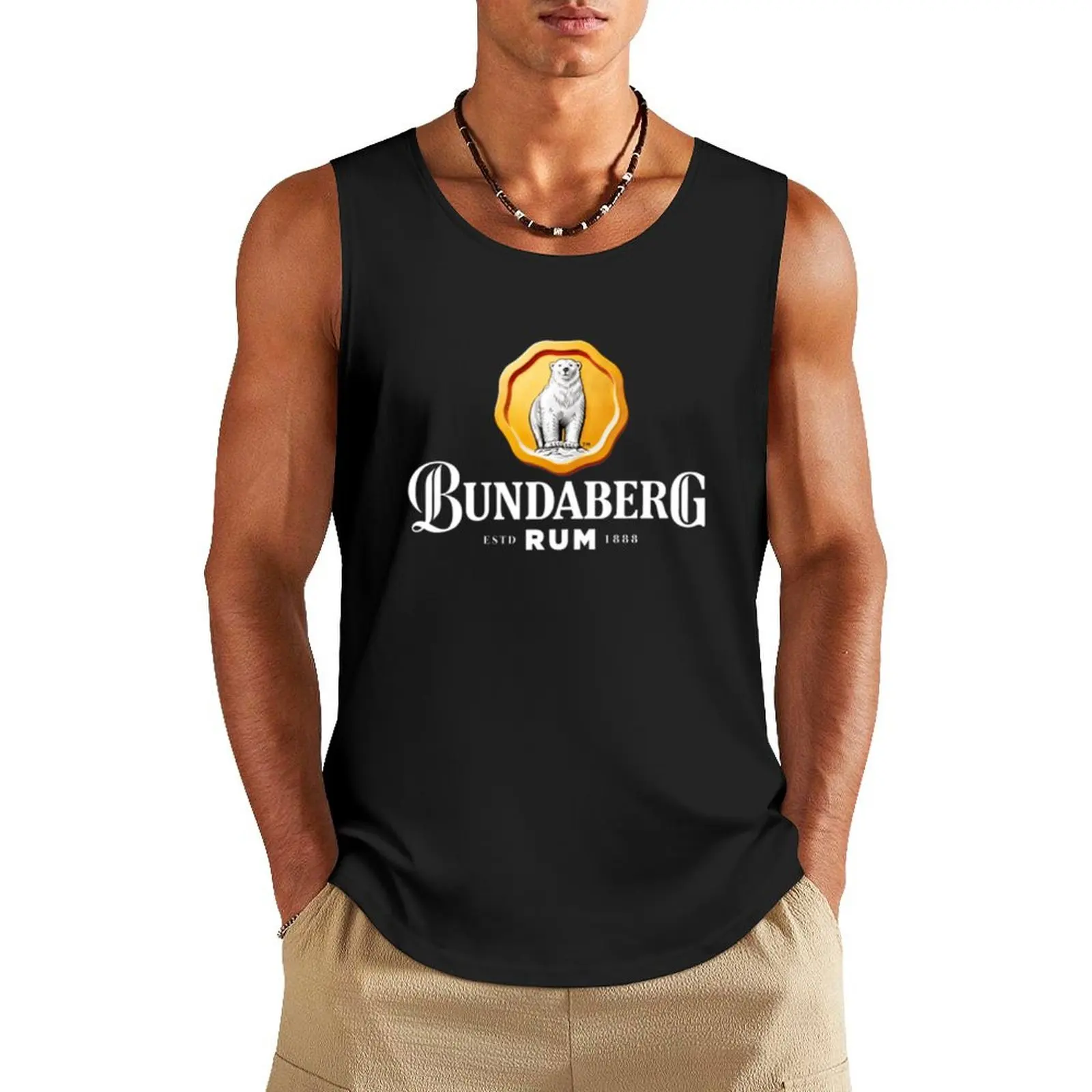 Engaging Bundaberg Rum Design Tank Top sleeveless Men's t-shirts men gym clothing gym clothing men