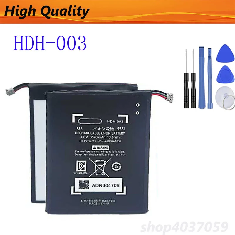 

Новый телефон 2025 года, аккумулятор HDH-003 для игрового плеера Nintendo Switch Lite, аккумулятор на складе, аккумулятор + инструменты