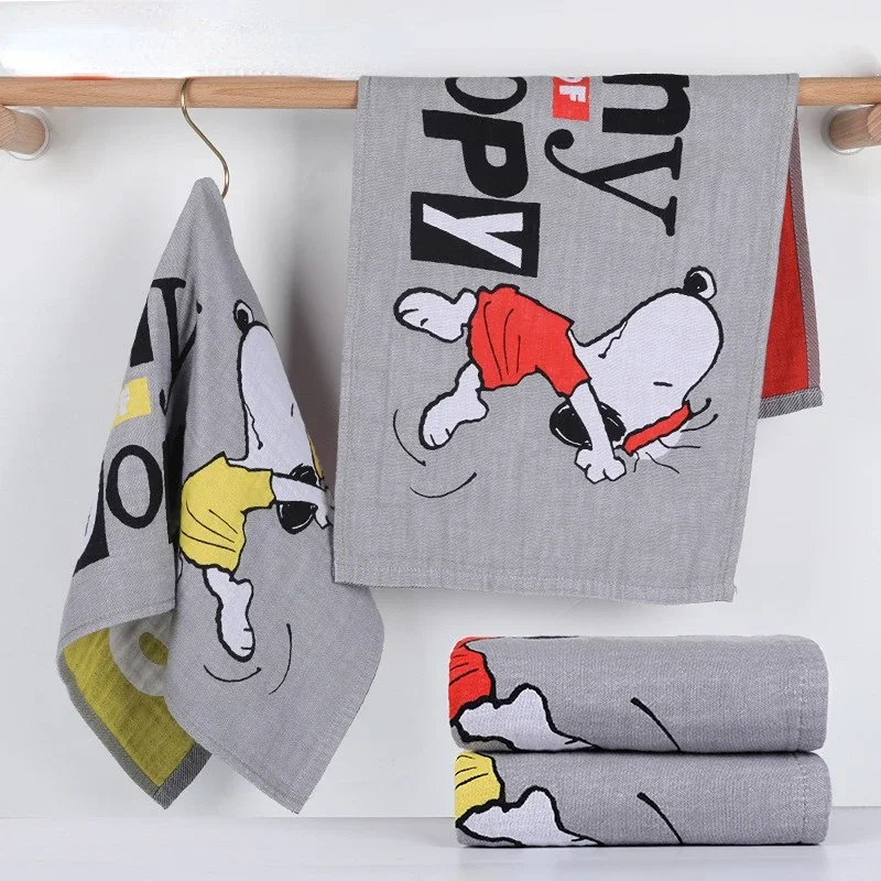 Snoopy Towel Cute Cartoon Cotton Wash Face Household Absorbent Face Towel Girl Heart Children Soft Wash Face Towel Creative Tide