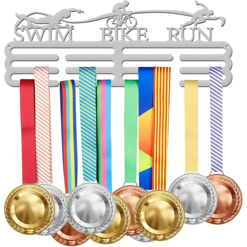 Triathlon Medal Hanger Display Platinum 60+ Competition Medal Holder Frame Iron Medal Hook for Competition Holder