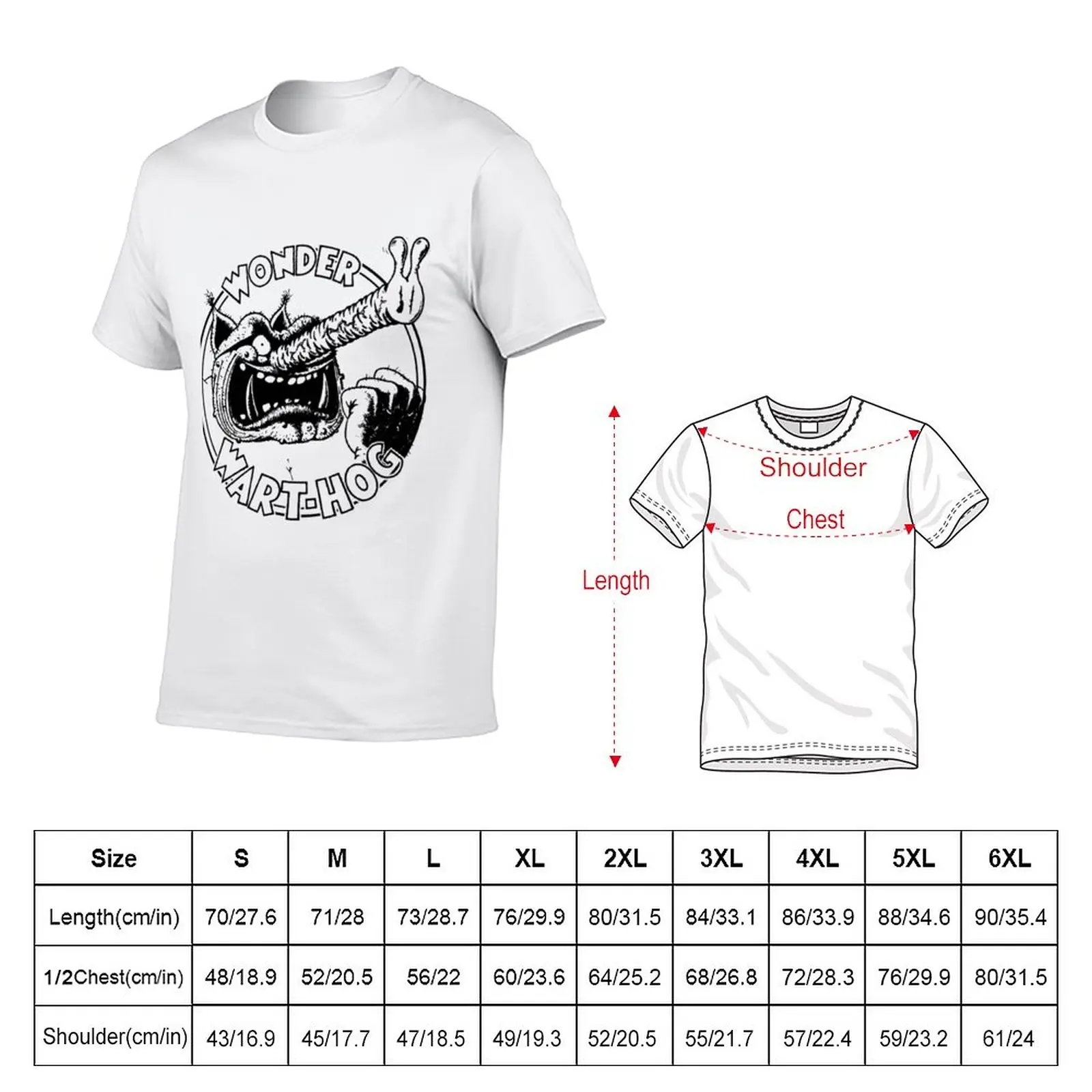 New Wonder Warthog T-Shirt boys white t shirts black t shirts summer clothes oversized t shirt mens big and tall t shirts