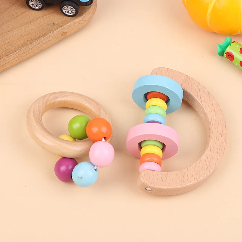 Baby Handheld Ringing Instrument Toy Wooden Musical Instruments Toy Baby Rattle Early Education Toys Griping Practice Toys
