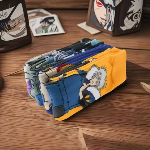 New Anime Fashion Men's Socks Naruto Couples cosplay Sock Personality Hip Hop Harajuku Funny Sock Hop