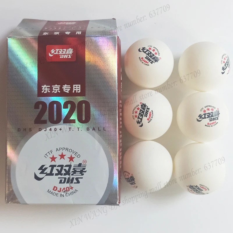 Original DHS DJ40+ 2021 WTT 2020 Tokyo ITTF  table tennis ball for table tennis racket ping pong game