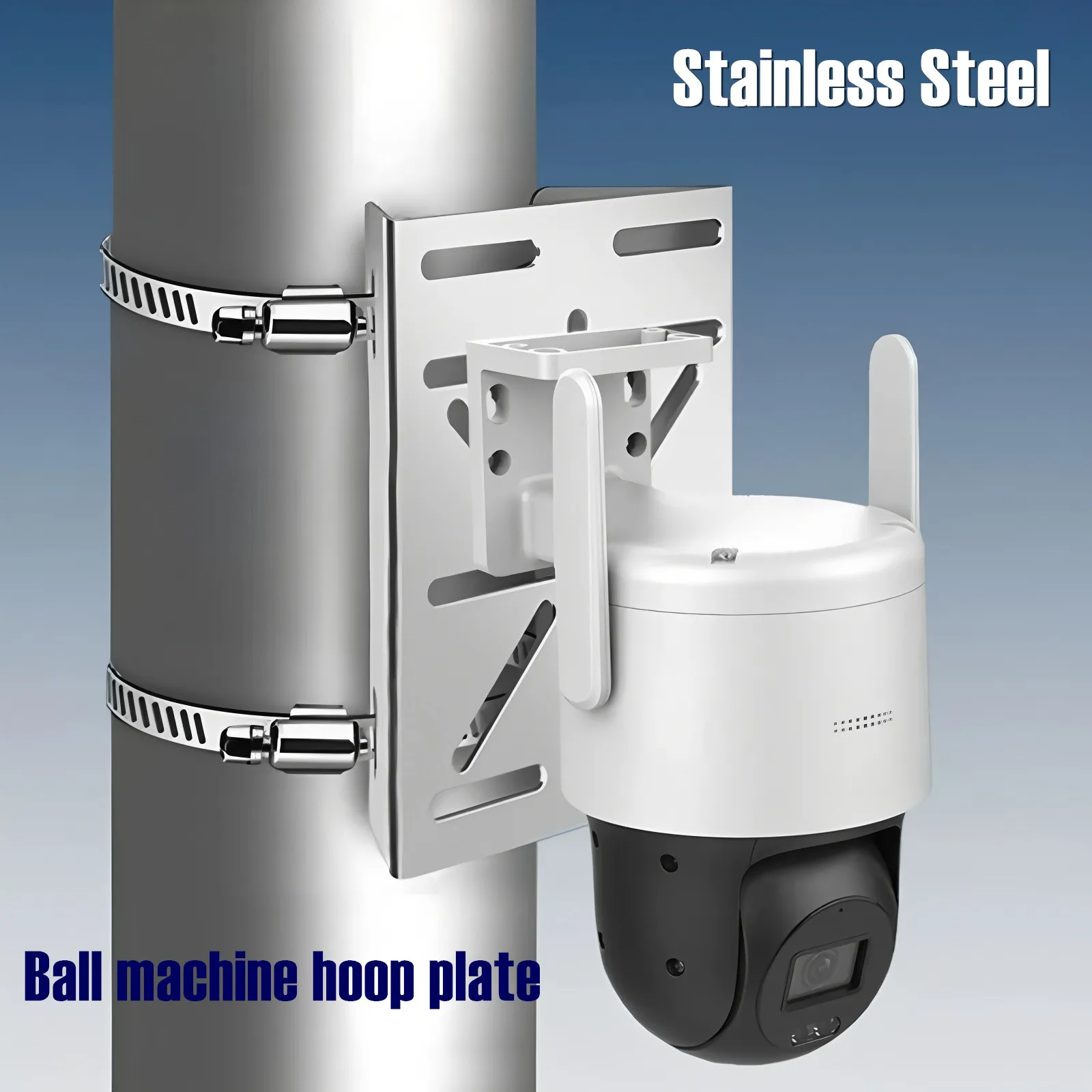 CCTV Camera Pole Mount Bracket Universal Vertical Pole Mount Adapter Bracket for Outdoor Ptz Dome Solar Panels AP Access Point