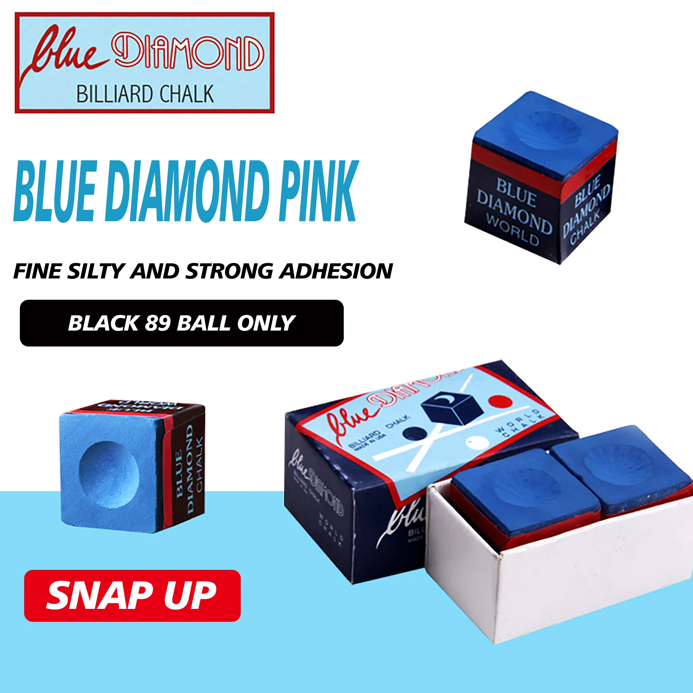 

Premium Pool Cue Tip Chalk Set of 2 Fine Texture Oil-Based for Excellent Performance Billiard Accessories Snooker Supplies