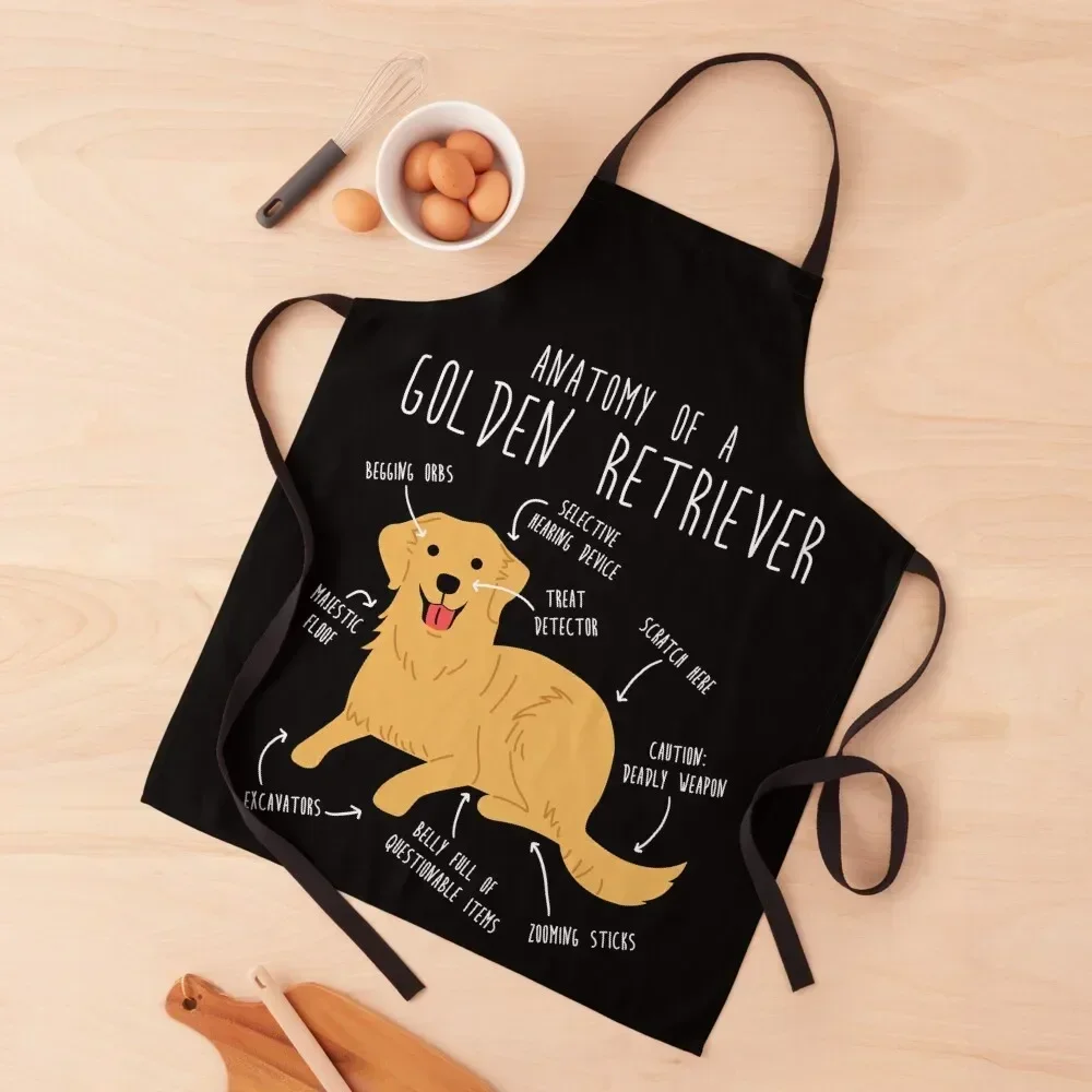 Golden Retriever Anatomy Apron Nursing home women Things For The Home Apron