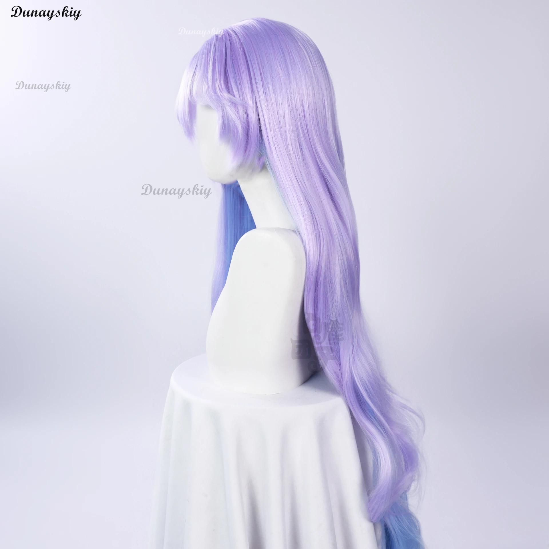 ^Wuthering Waves Parrucca Cantarella COS - Capelli lunghi Rinascita blu e viola Fisalia Gioco per famiglie - Sintetico accurato per Halloween