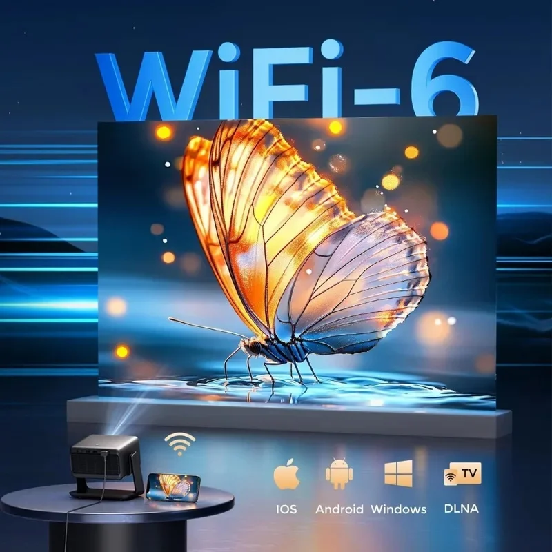 New Video Projector Wifi Bluetooth Smart Portable Projector Movie System/Dolby Audio 4k Video Decode 1080p Native Home Theater