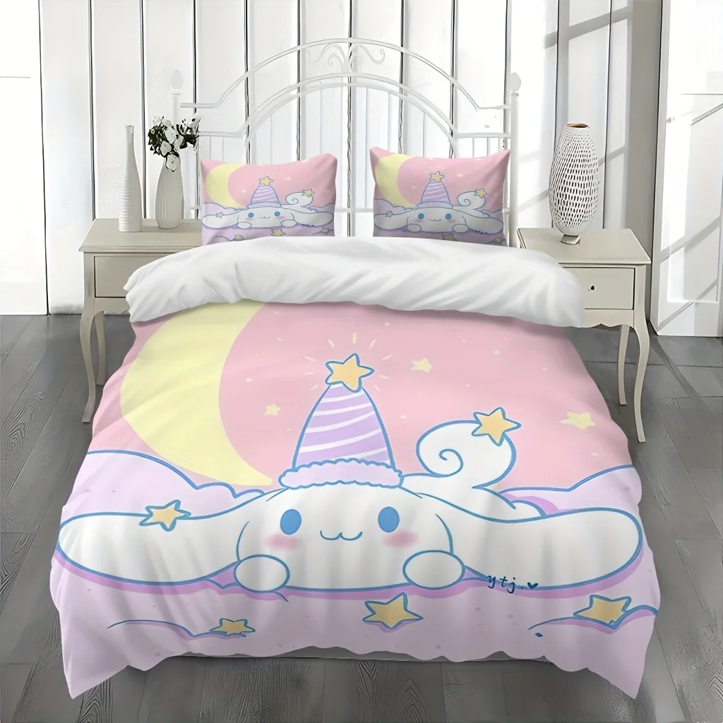 

Cinnamon Dog Print Quilt Cover Set Cartoon Print Cute Bedroom Supplies Soft and Comfortable for All Seasons