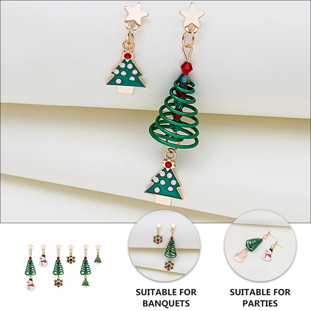 

Christmas earrings earrings Xmas dangle earrings ear pendants ear decorations