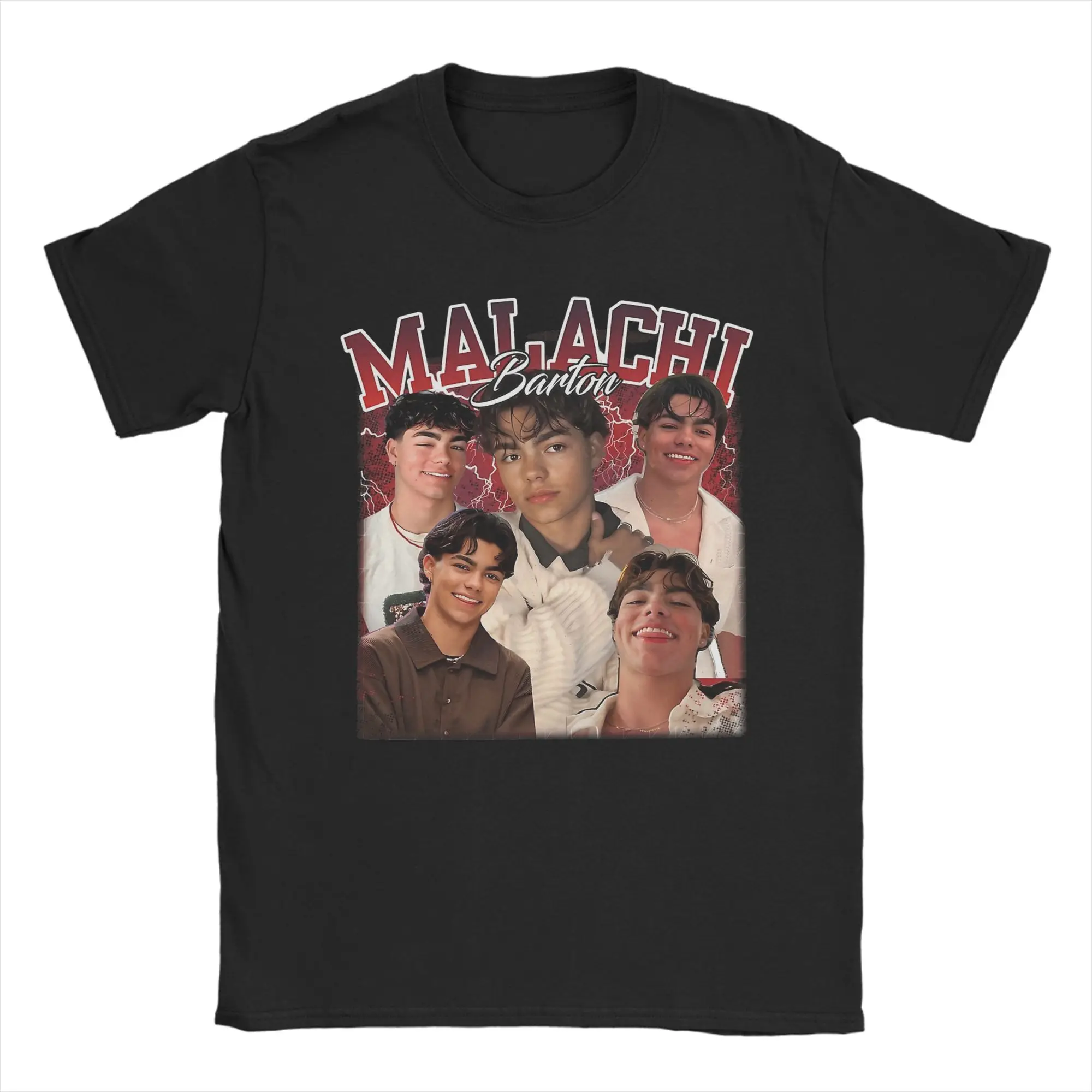 الرجال مالاتشي بارتون أحفاد العالم اصطدام تي شيرت جولة الملابس القطنية فريدة من نوعها قصيرة الأكمام جولة الرقبة تي شيرت تي شيرت