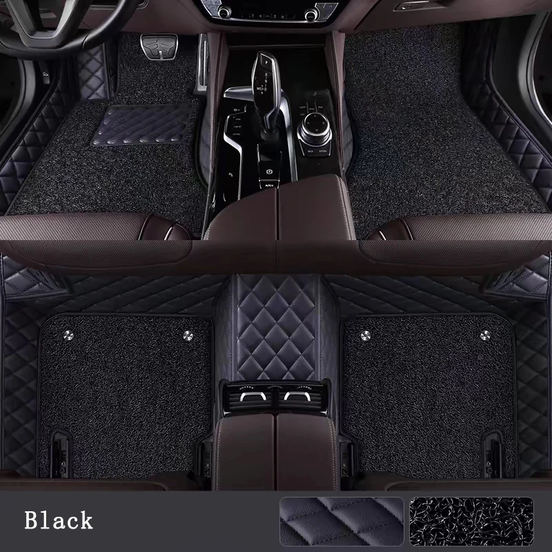 Double Layer Color Car Floor Mat For BMW iX3 NA5 Jeep Wrangler JL JK Jeep Liberty KK Jeep Patriot Auto Mats