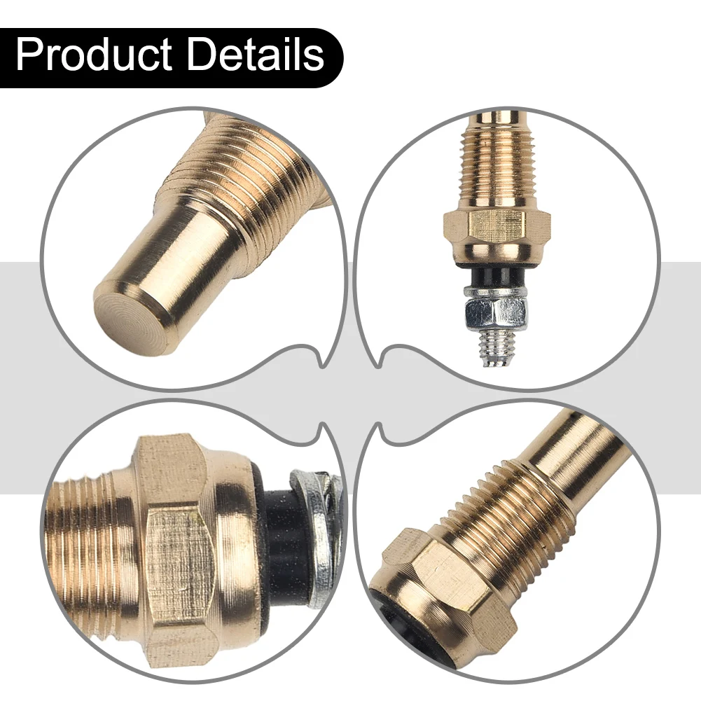 Car Accessories Oil/Water 1/8 NPT 4.2cm Gold Metal Oil Temperature Single Connection Sensor Direct Replacement