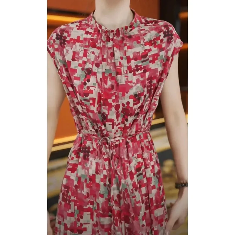 새로운 기질의 플로럴 여름 패셔너블하고 다재다능한 프린트 여성 드레스