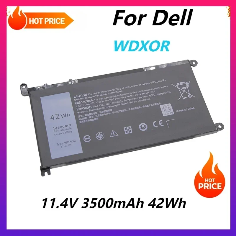 

Аккумулятор для ноутбуков Dell Inspiron 15 15 5568, 7560, 5567, 13 7368, Vostro 5468, 42 Вт·ч, 11.4 В, WDXOR, 4 элемента