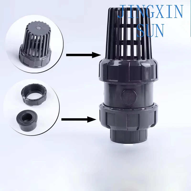 Double Live Bottom Valve Double Rutting Terminal Non-return Valve Plastic Check Valve Pump Water Inlet Rosette Head