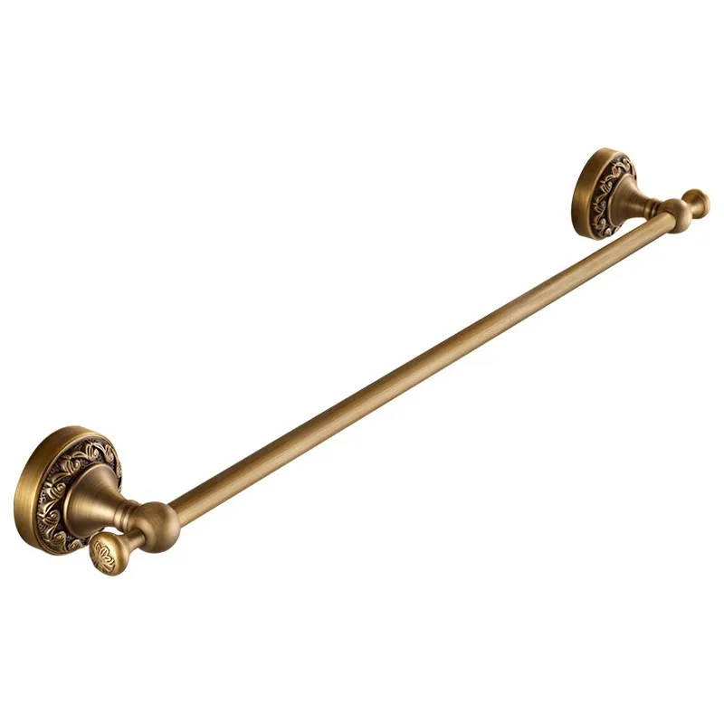 

Towel bar, single rod, all-copper hardware pendant, bathroom hanging towel rack, no punching bath towel rack