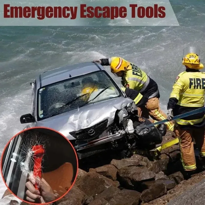 Car Safety Hammer Window Breaker Seat Belt Cutter Multifunction Emergency Escape Tool Automobile Safety Life-saving Hammer Tools