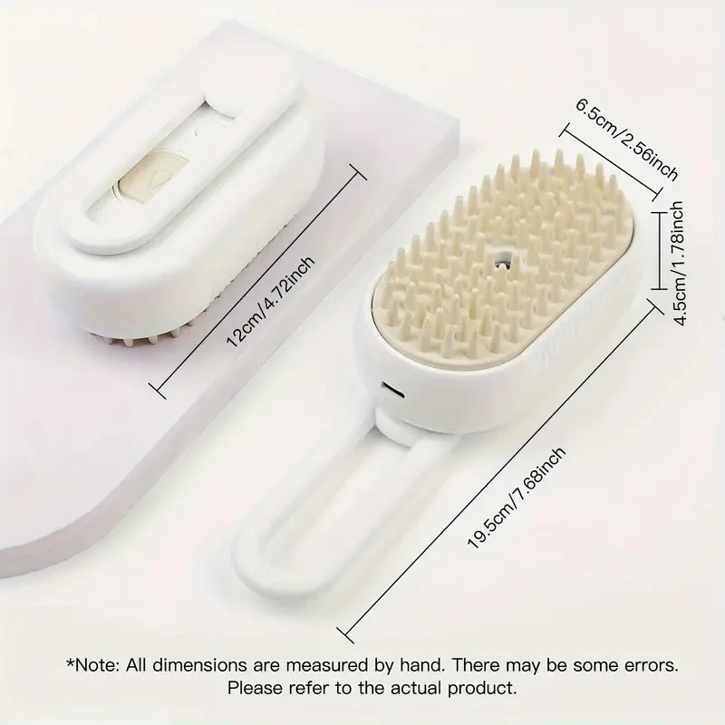 Cat Dog Pet Spray Massage Brush One Button Steam Spray Folding Rotatable Floating Hair Bath Hair Removal Brush Comb