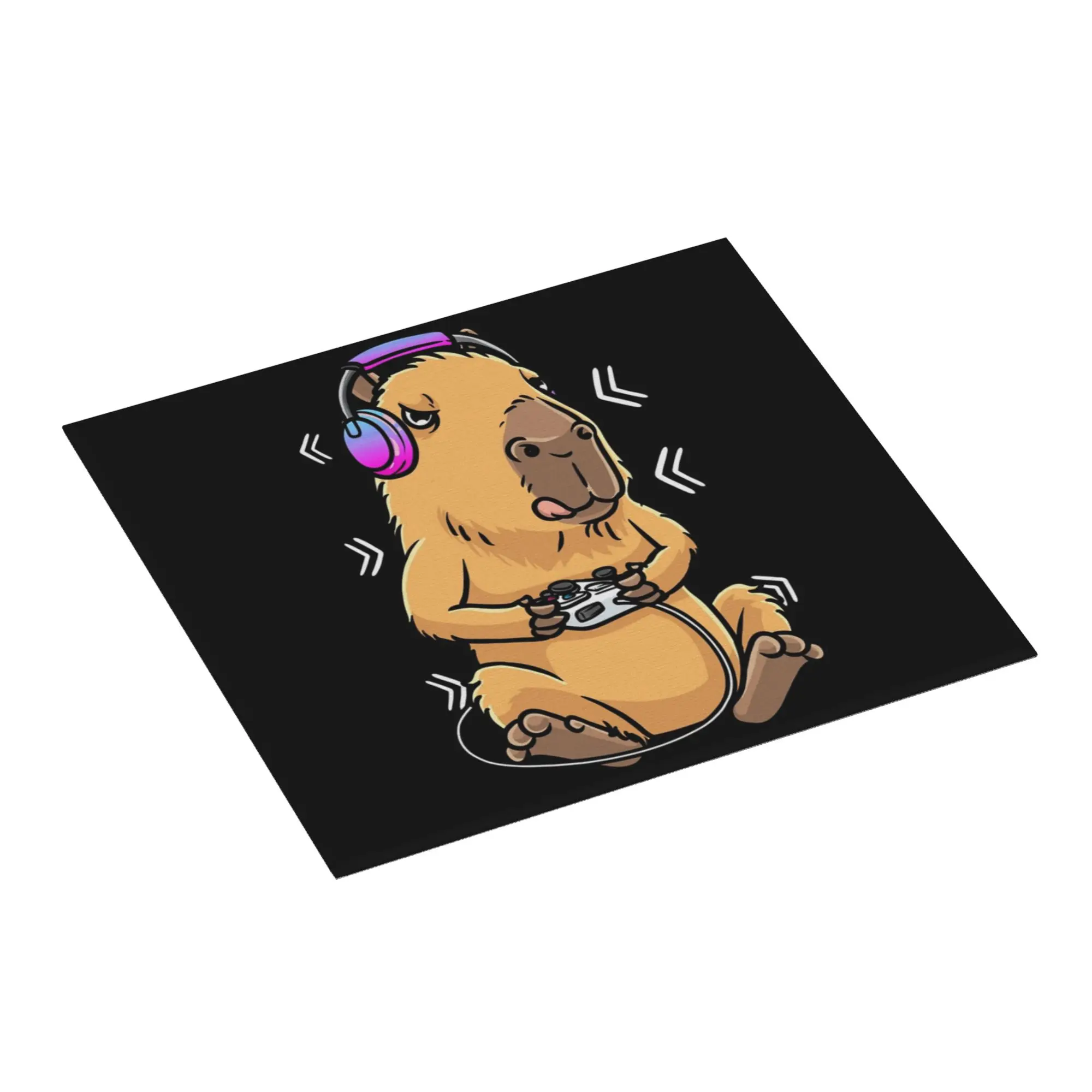 Capybara Giant Cavy Rodent Gamer Gaming Non Slip Kitchen Counter Protector Mat Barware Tableware Reusable Drying Mat For Kitchen